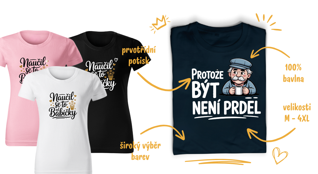 Originální trička s prvotřídním potiskem